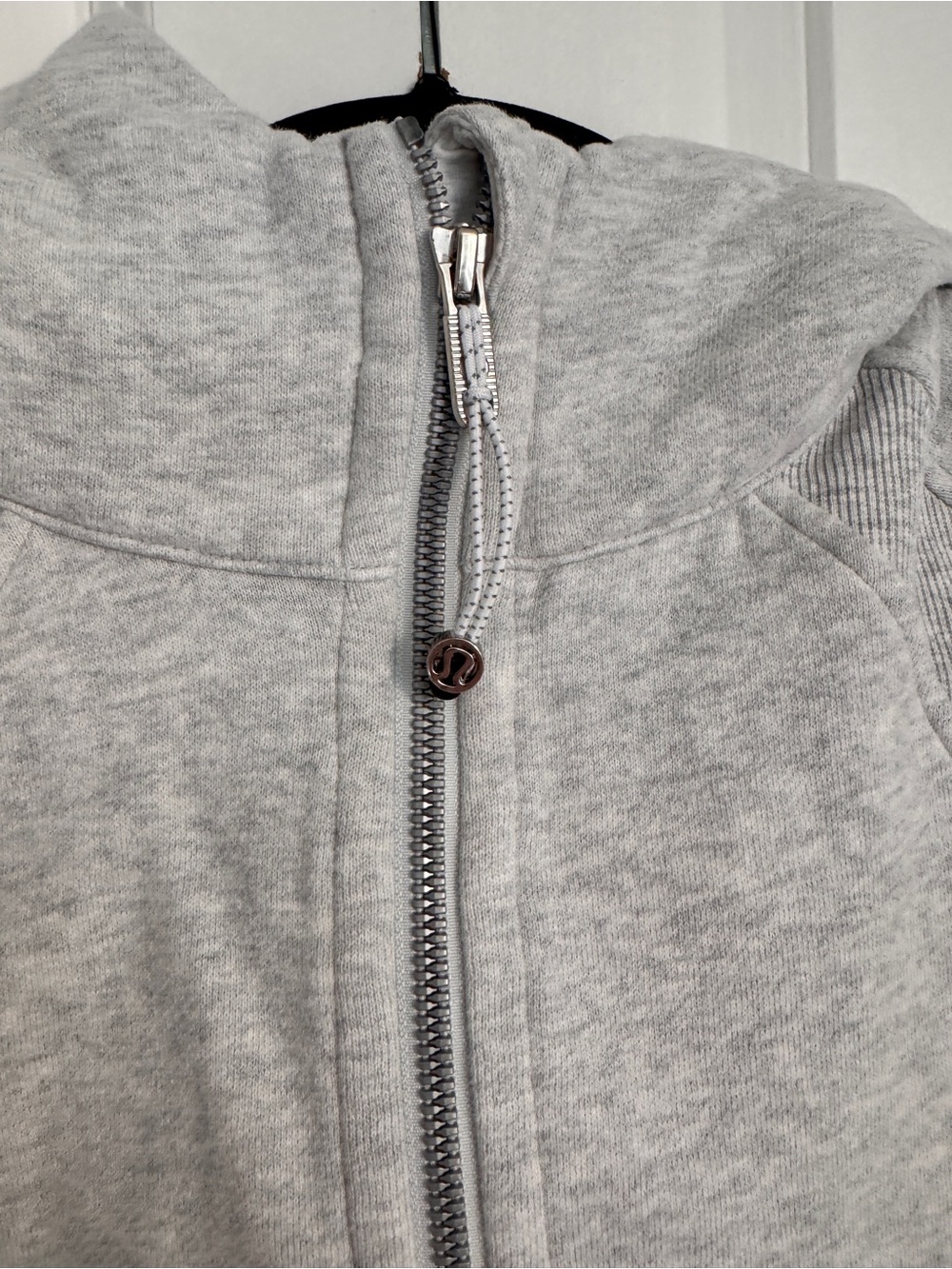 lululemon athletica Oversized Full-Zip Scuba in Heathered Core Ultra Light Gray - Picture 4 of 6